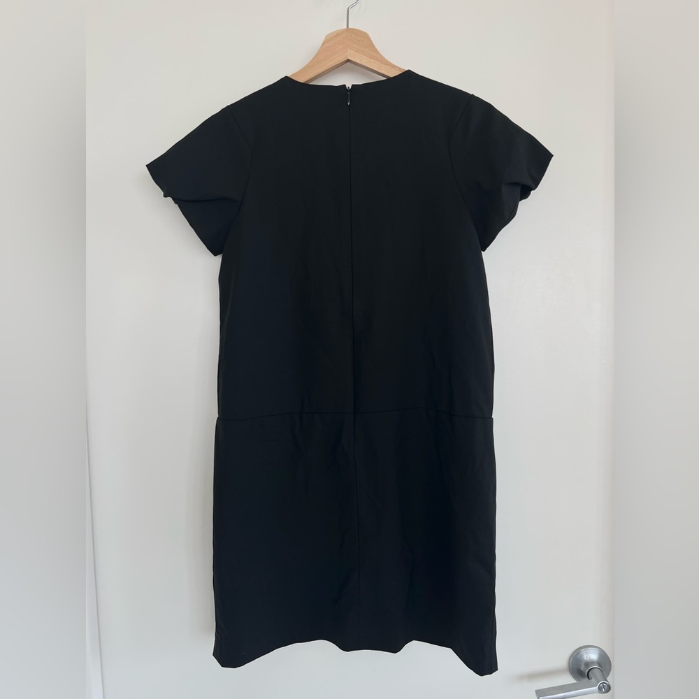 Black Short Sleeve Theory Dress with Pockets